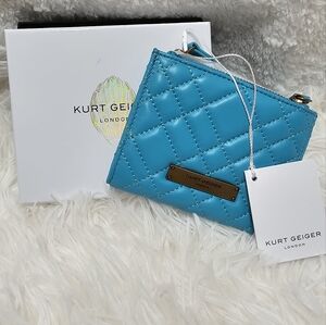 Kurt Geiger London Quilted Turqoise Wallet Kurt Geiger Bags Purse